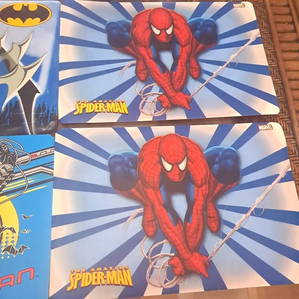 Kids Placemats set‎ Batman Spiderman Transformers Superman Spongebob Squarepants